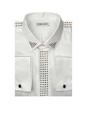 Golden Aura Elegance Men's Dress Shirt