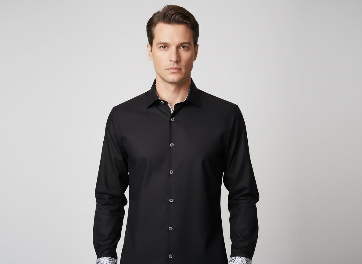 Vercini Y07 Midnight Black Signature Shirt