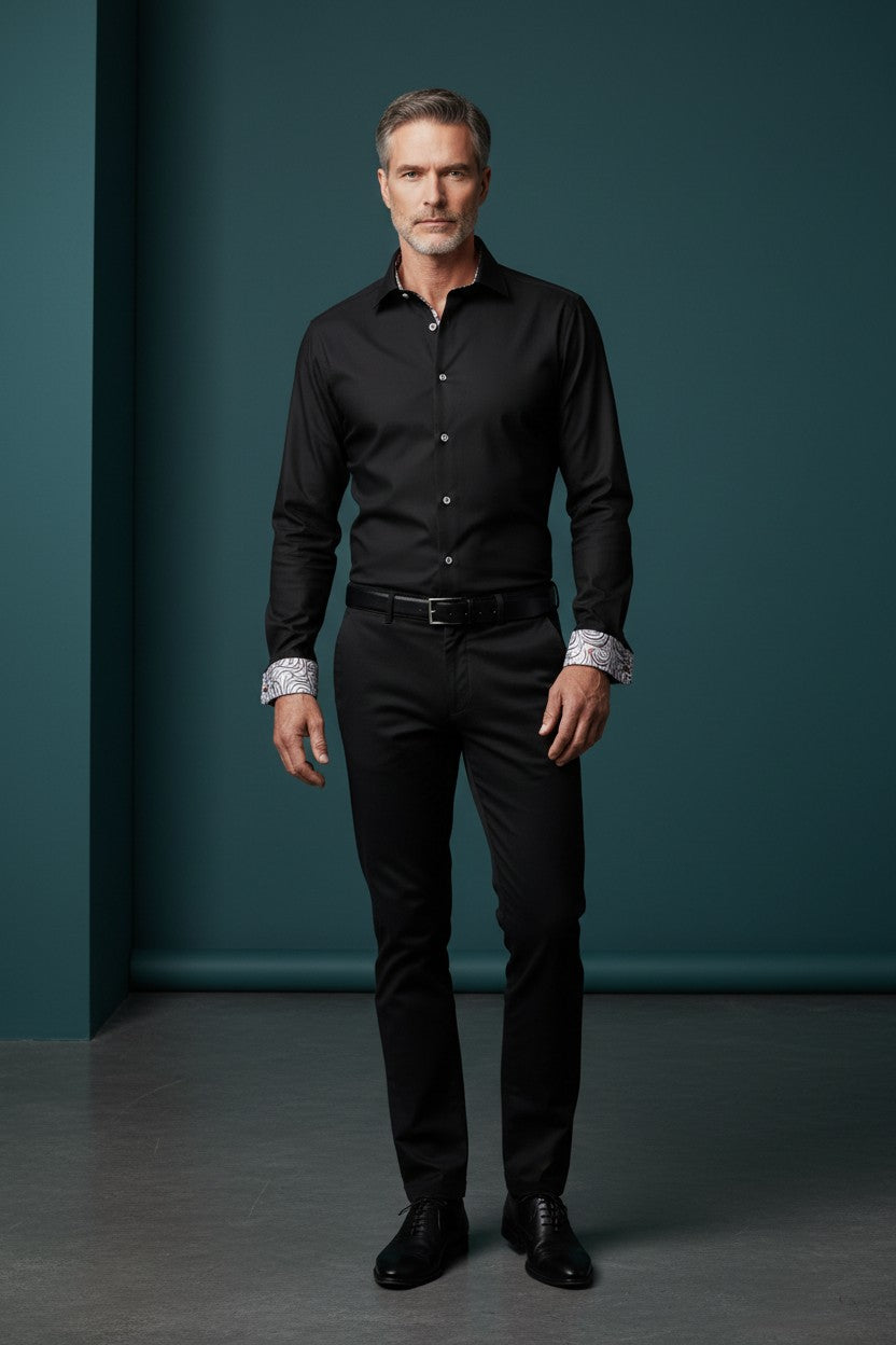 Vercini Y07 Midnight Black Signature Shirt