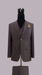 Graphite Gridlock Prestige Men's Suit By Vercini SUITS 3 Piece Suits Vercini