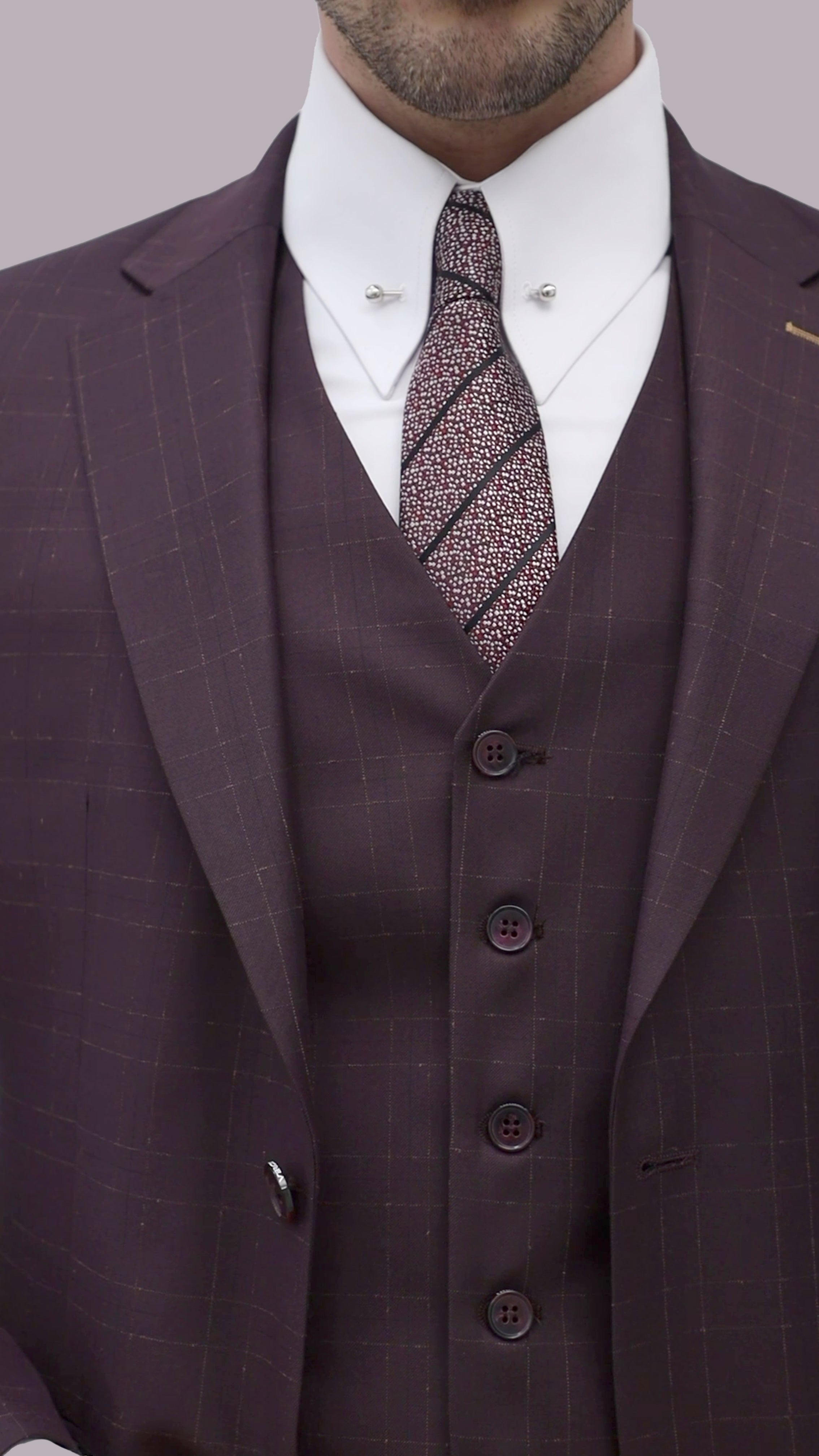 Graphite Gridlock Prestige Suit – Tailored Wool Blend