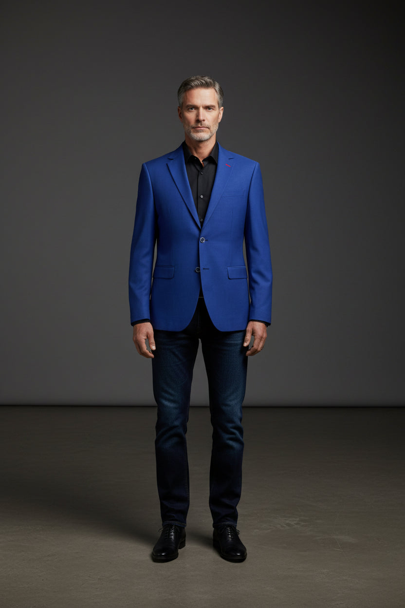 Azure Elegance & Midnight Poise Blazers