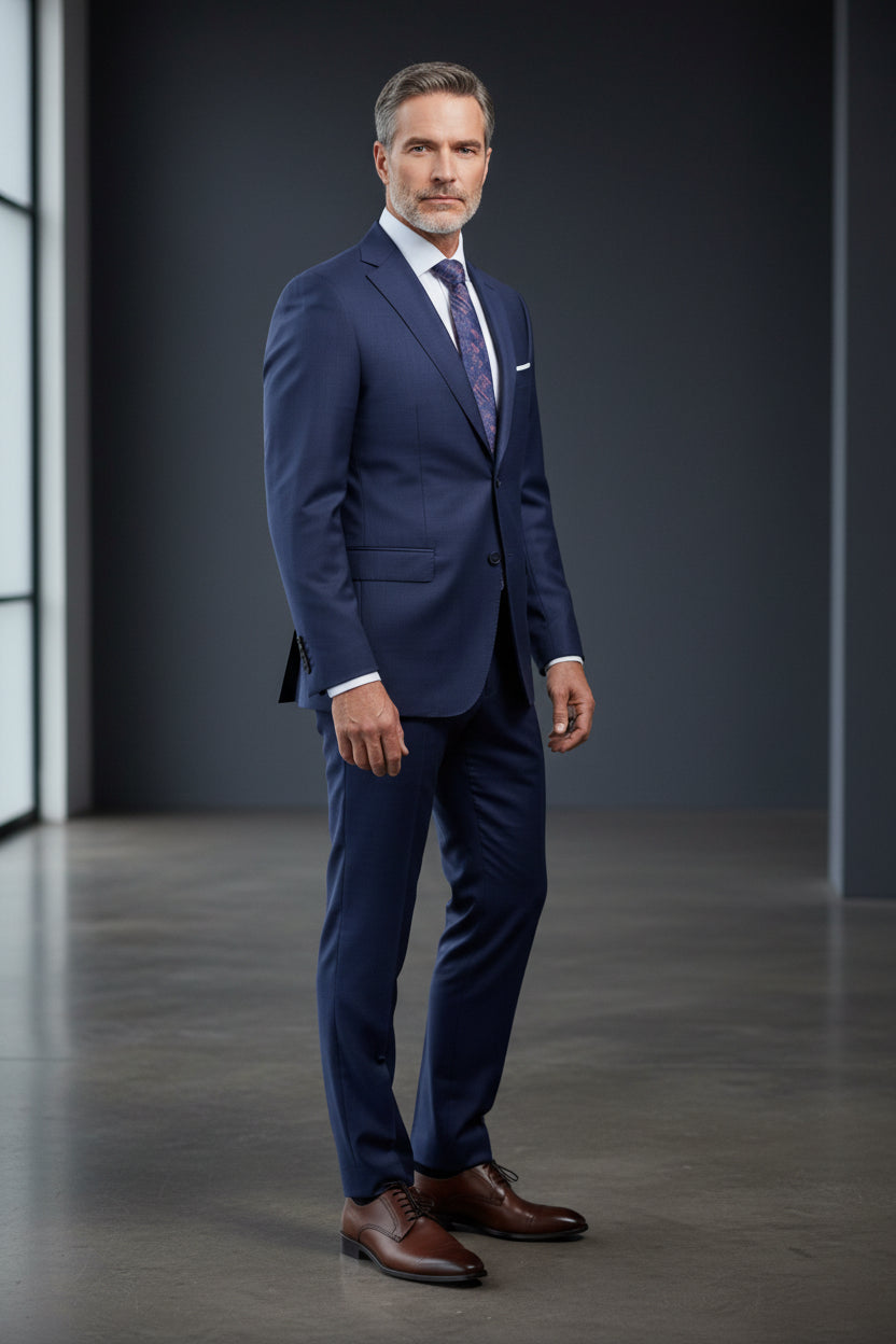 Vercini Imperial Navy Wool Suit