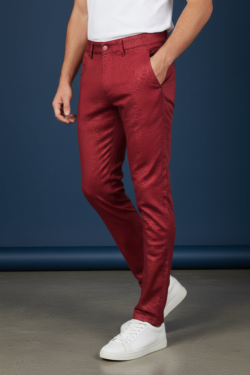 Red Star Studded Pants - Premium Designer Trousers