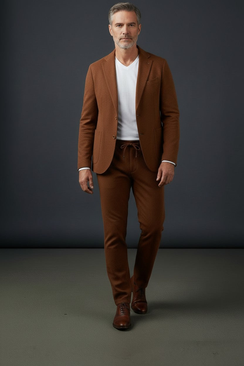 Stylish 2-Piece Seersucker Suit – Lightweight & Timeless
