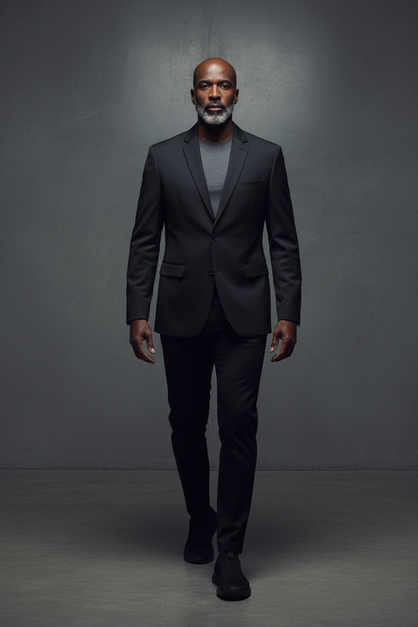 Navy Blue Tailored Sport Coat - Modern Fit