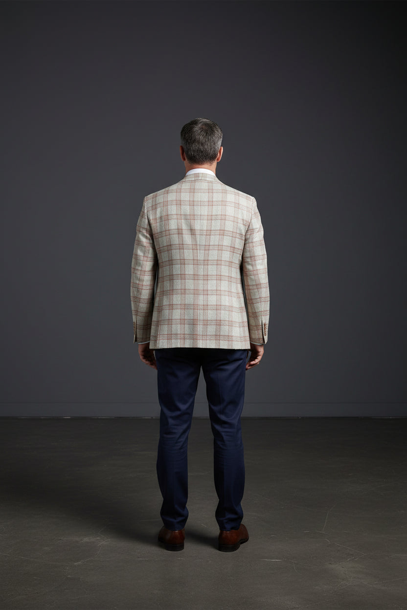 Men's Checkered Casual Blazer - Premium Tailored Fit