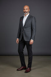 The Vercini Azure Windsor Jacket blends modern elegance