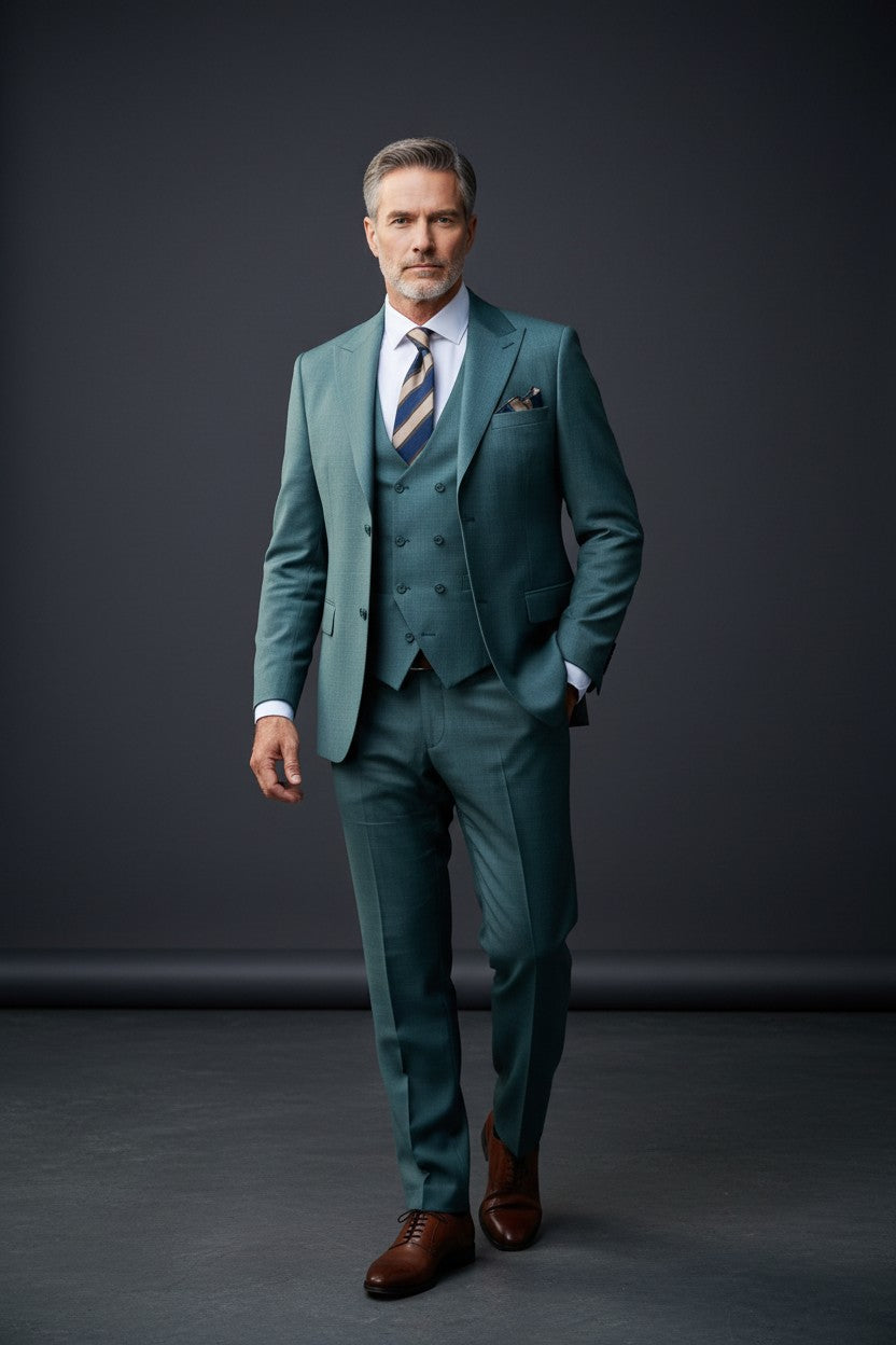 Vercini Verde Monaco 3-Piece Suit