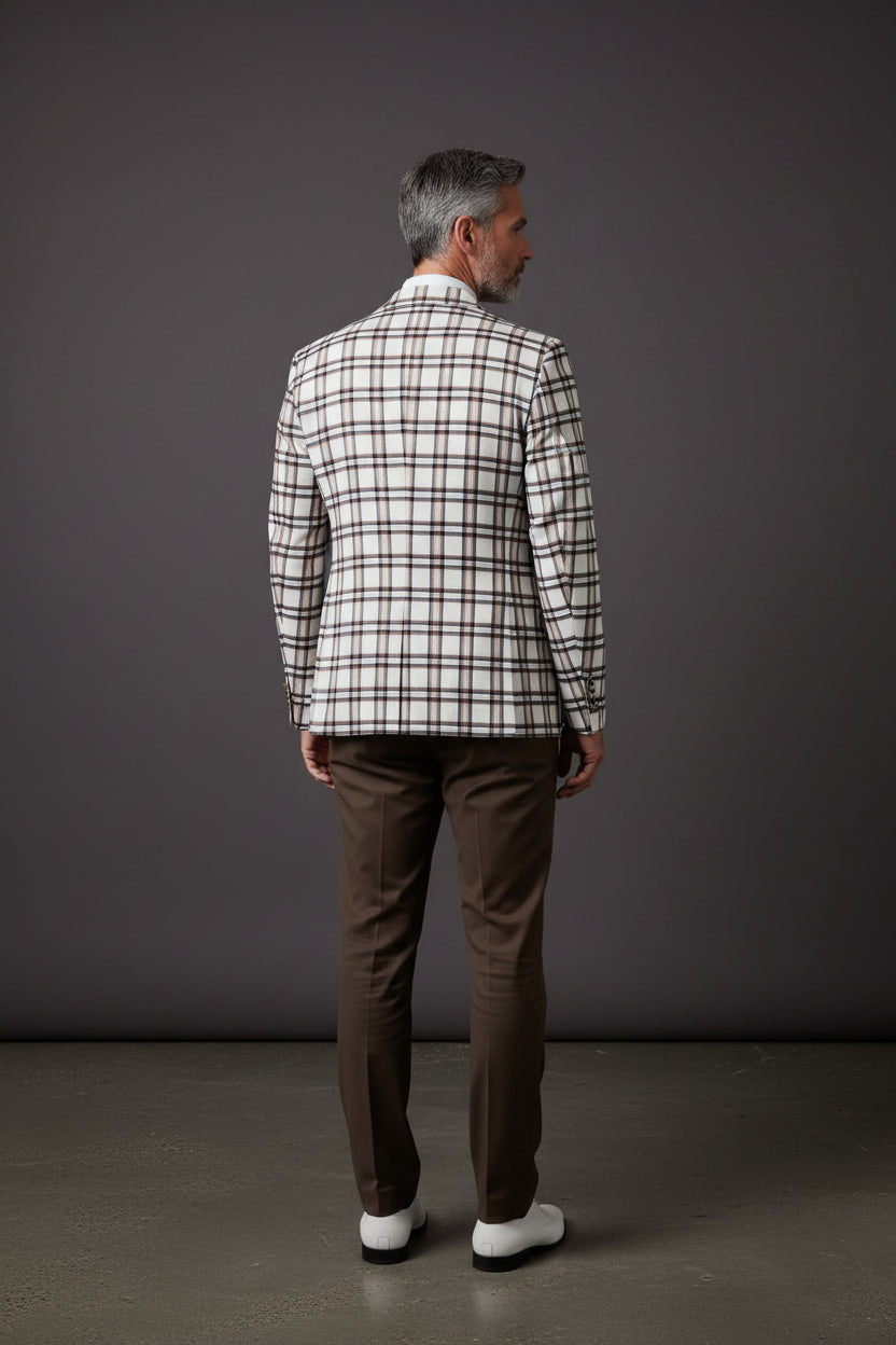 Plaid Pattern Sport Coat vercini