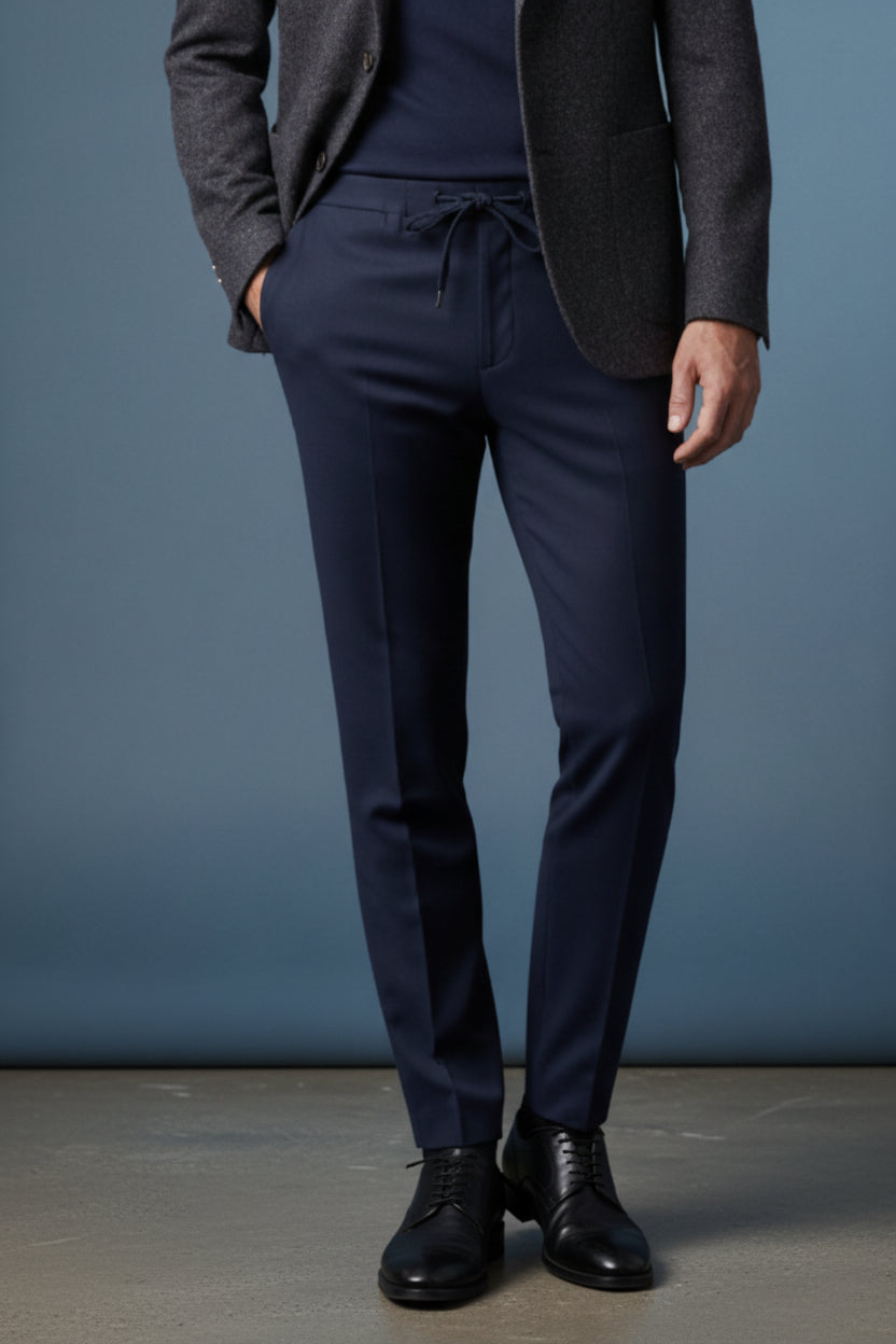 Modern Slim Fit Italian-Cut Trousers
