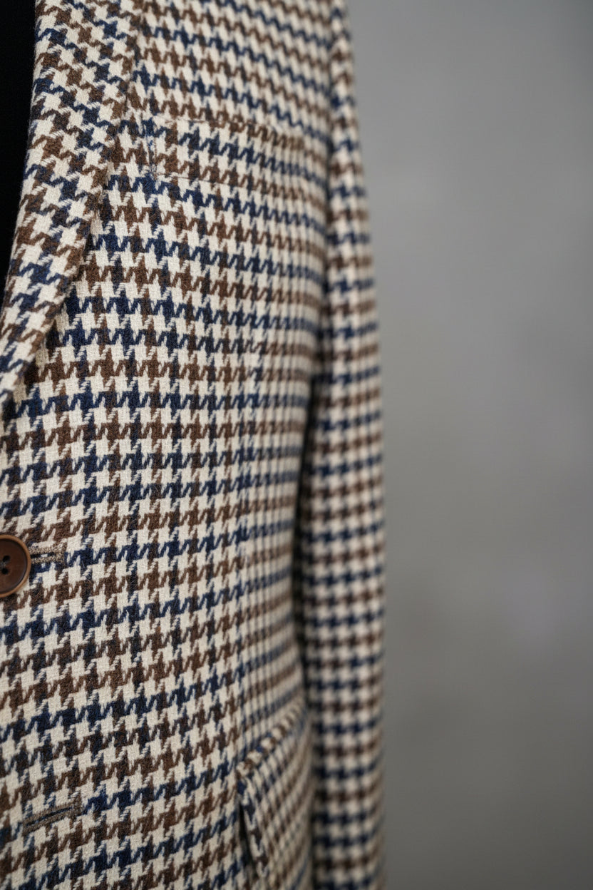 Multi-Color Houndstooth Tweed Sport Coat
