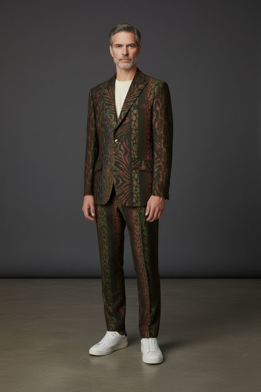 MULTI COLOR ANIMAL PRINT SUIT
