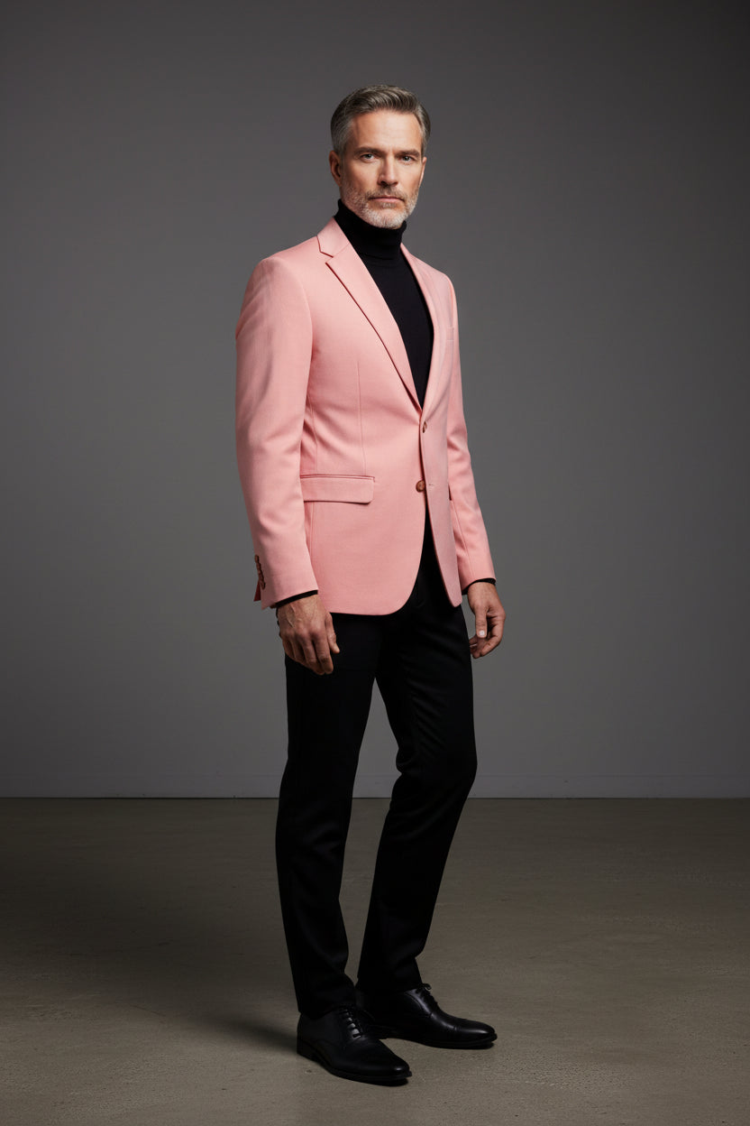 Rosé Elegance Cotton Blend Blazer