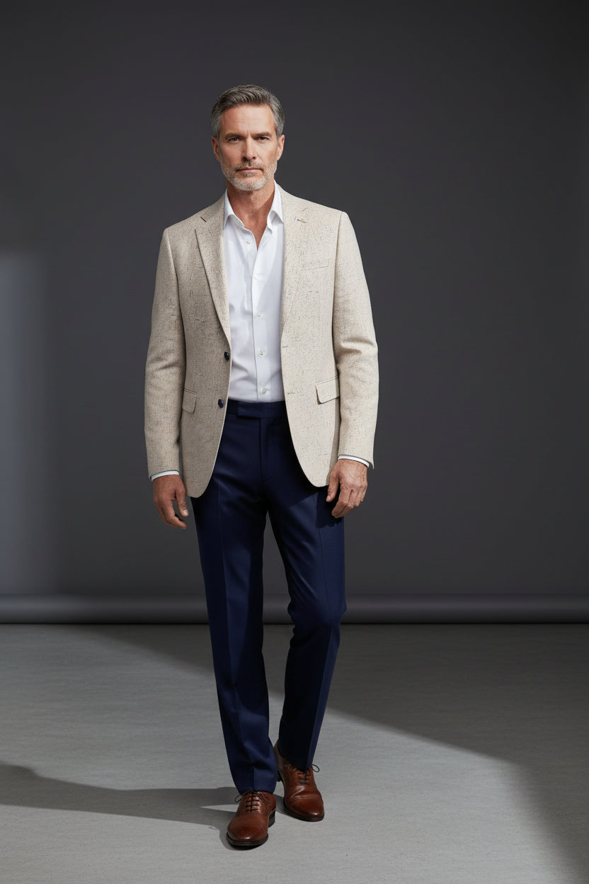 Vercini Men's Continental Textured Blazer