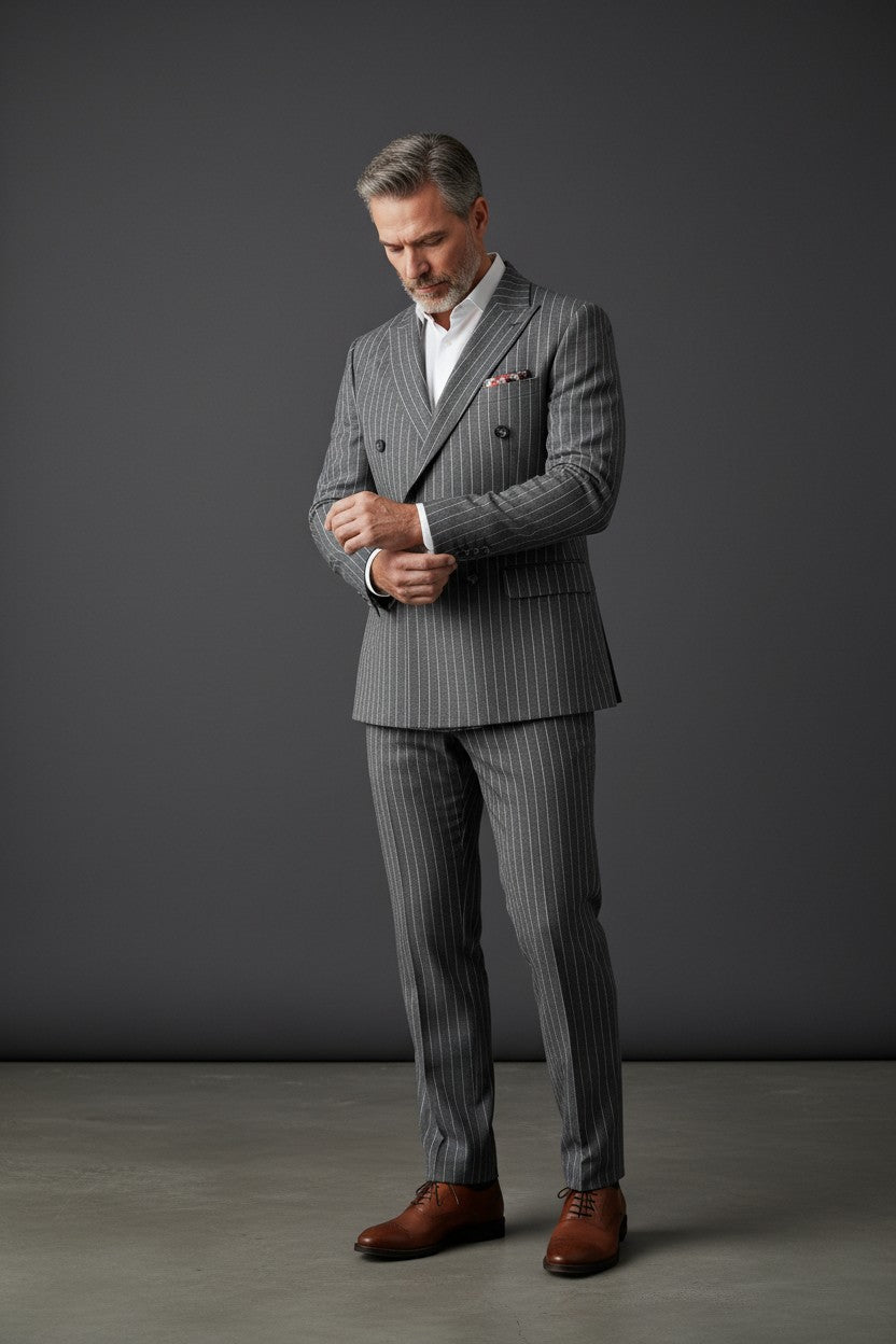 Vercini Double-Breasted Tailored Suit