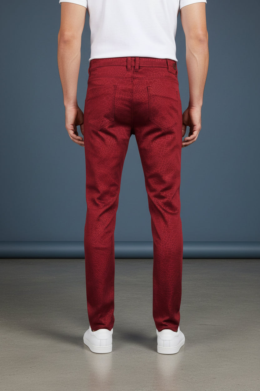 Red Star Studded Pants - Premium Designer Trousers