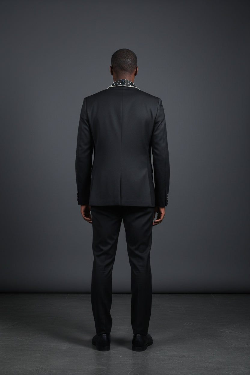ELEGANT BLACK AND SILVER JACKET