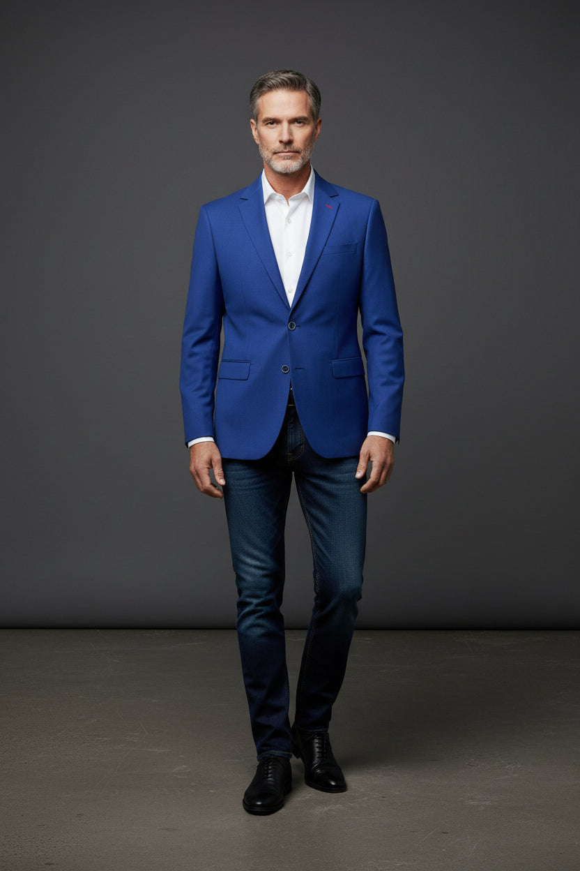 Azure Elegance & Midnight Poise Blazers