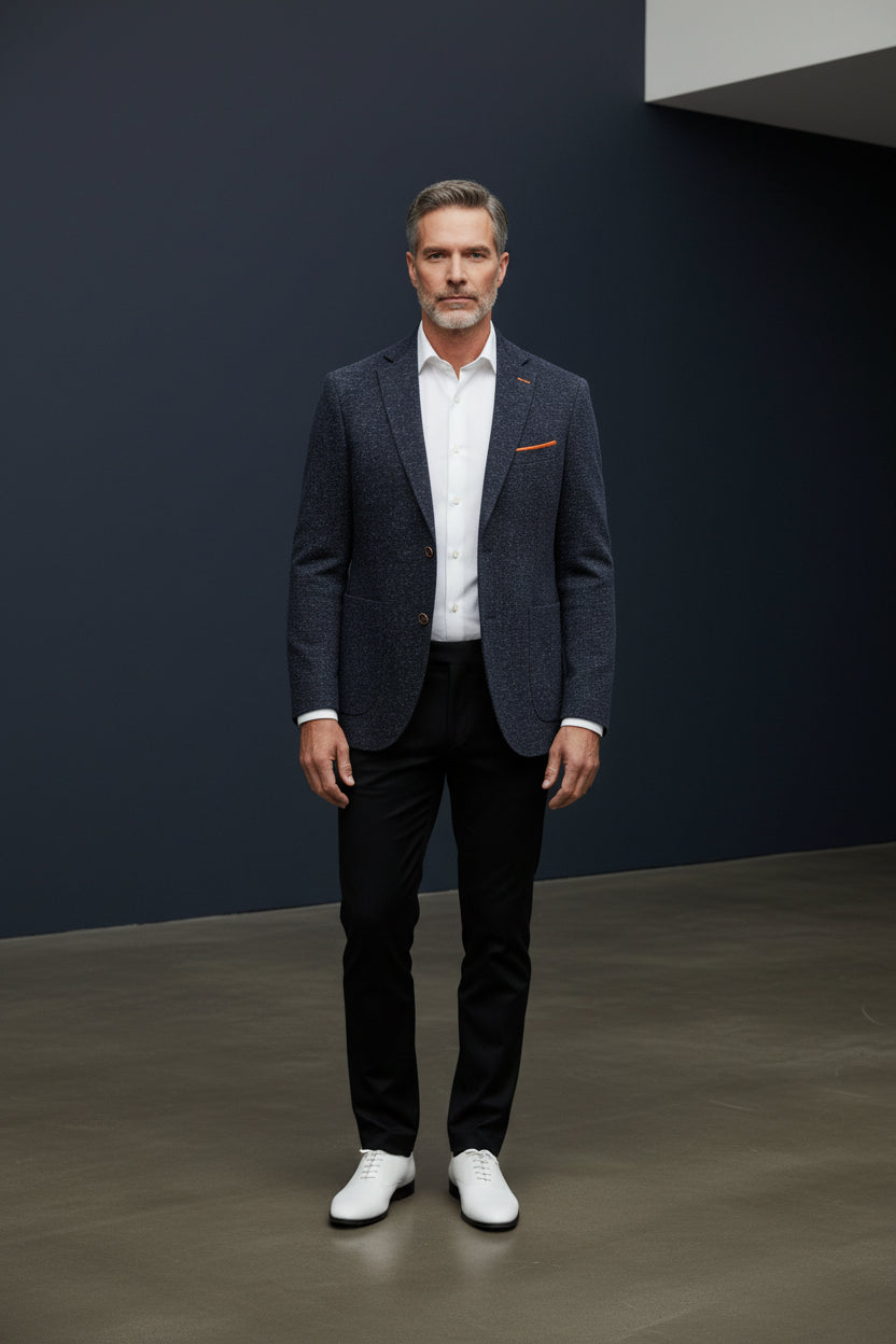 KNITED DECONSTRUCTED WOOL SPORT JACKET