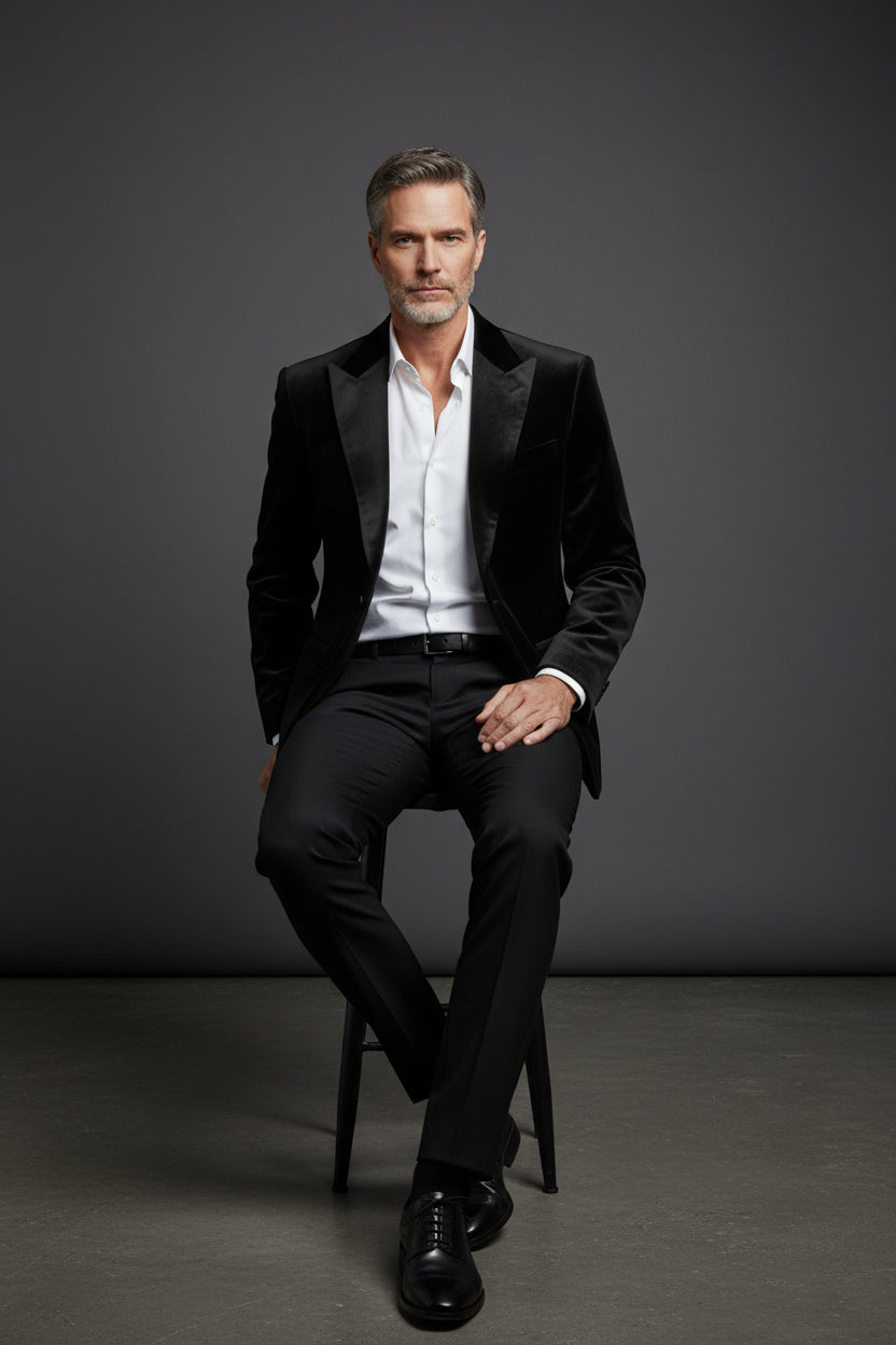 Vercini® Velvet Men's Blazer