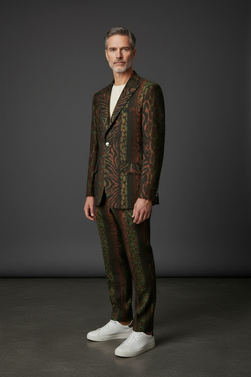 MULTI COLOR ANIMAL PRINT SUIT