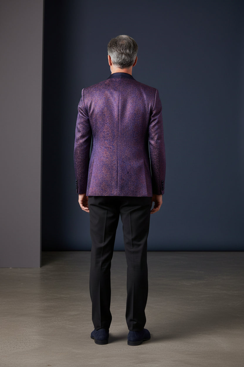 Vercini Exquisite Tuxedo Blazer with Jacquard Lining