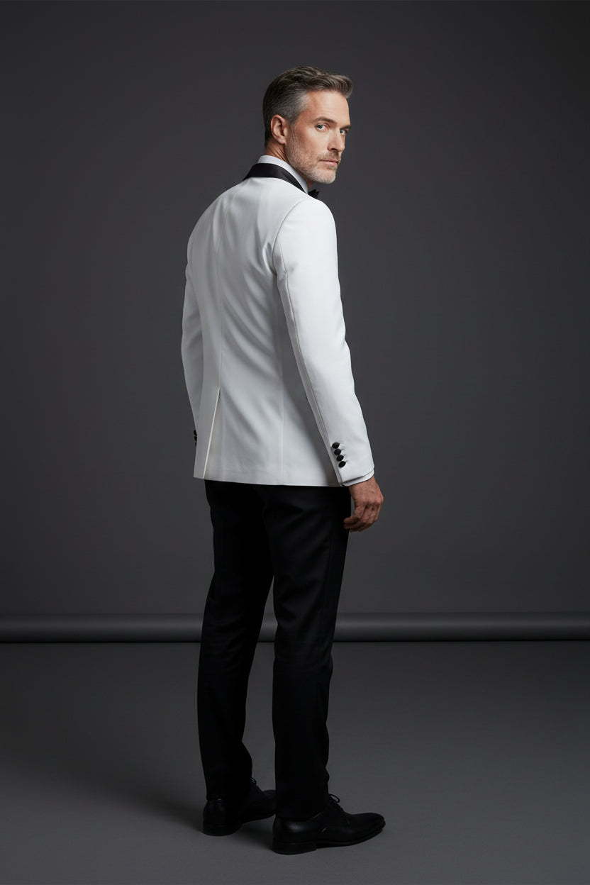 Luxury Classic Tuxedo | Black, White & Light Pink – Vercini