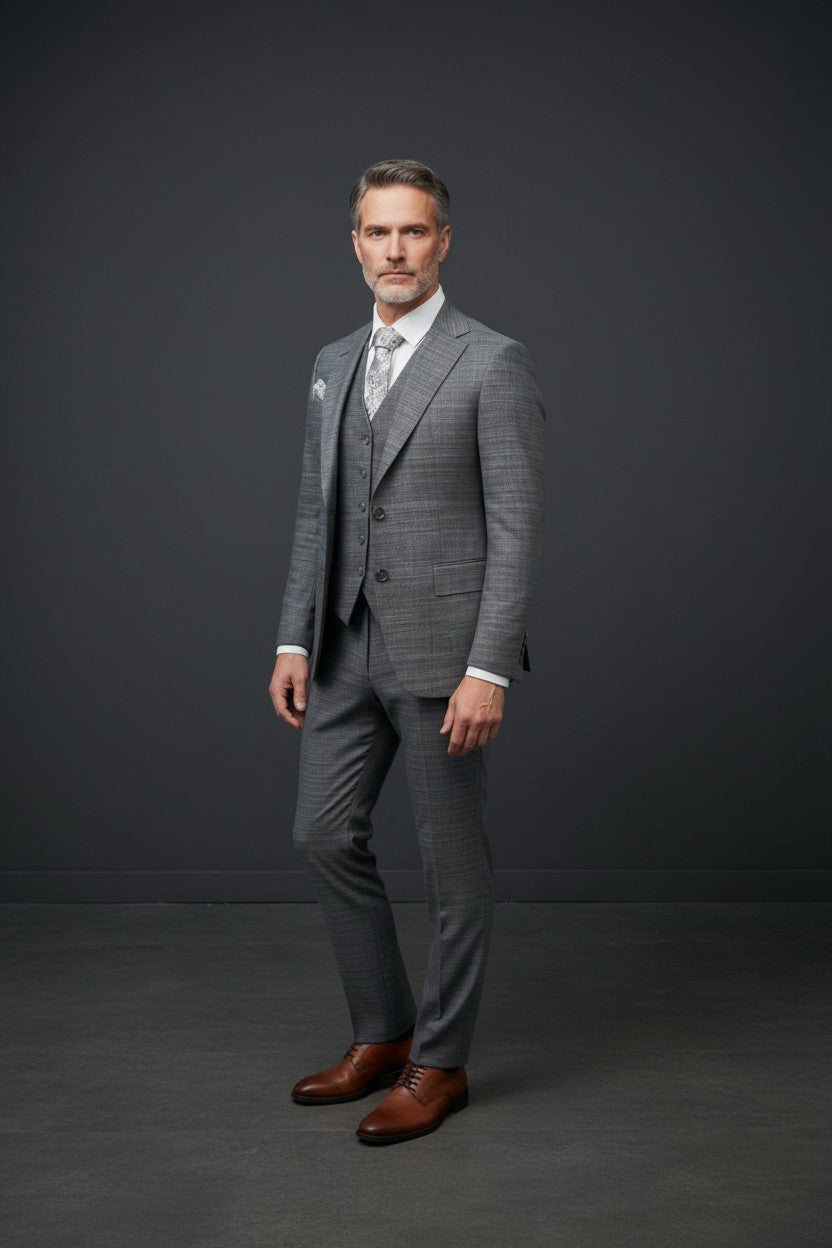 Malaga 3-Piece Plaid Suit – Timeless Elegance, Modern Tailorin