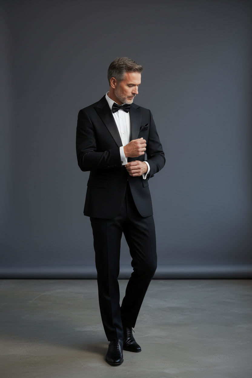 Timeless BLACK 3 PC Classic Tuxedo – Fine Elegance & Sophisticationh