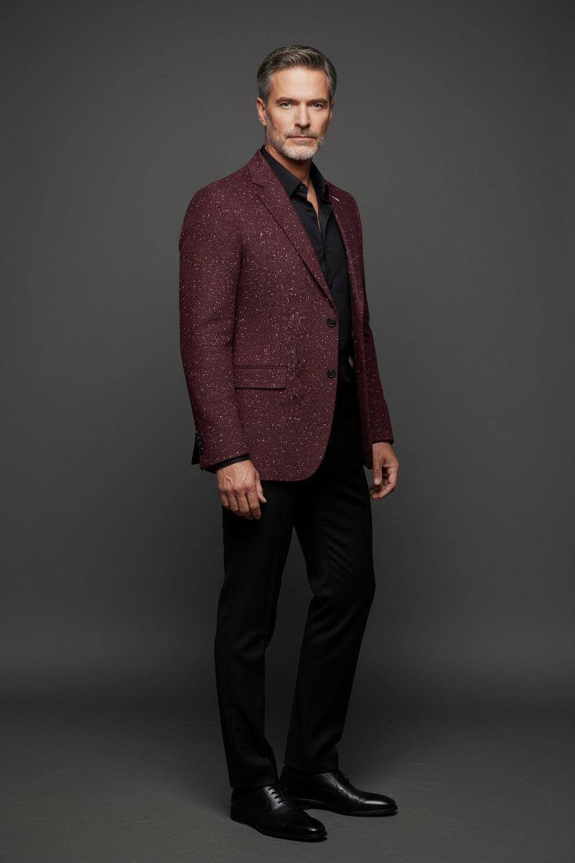 Luxury Texture Blazer – Vercini Slim Fit Edition