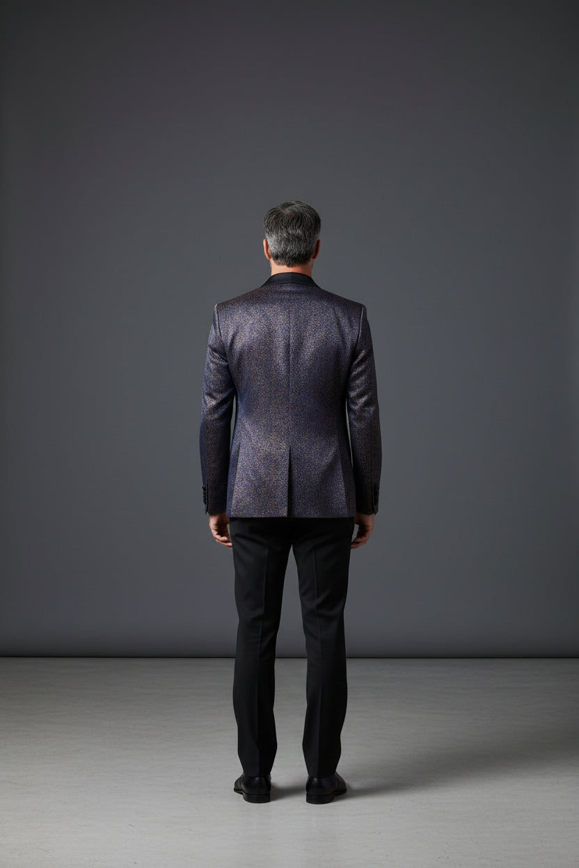 Vercini Exquisite Tuxedo Blazer with Jacquard Lining