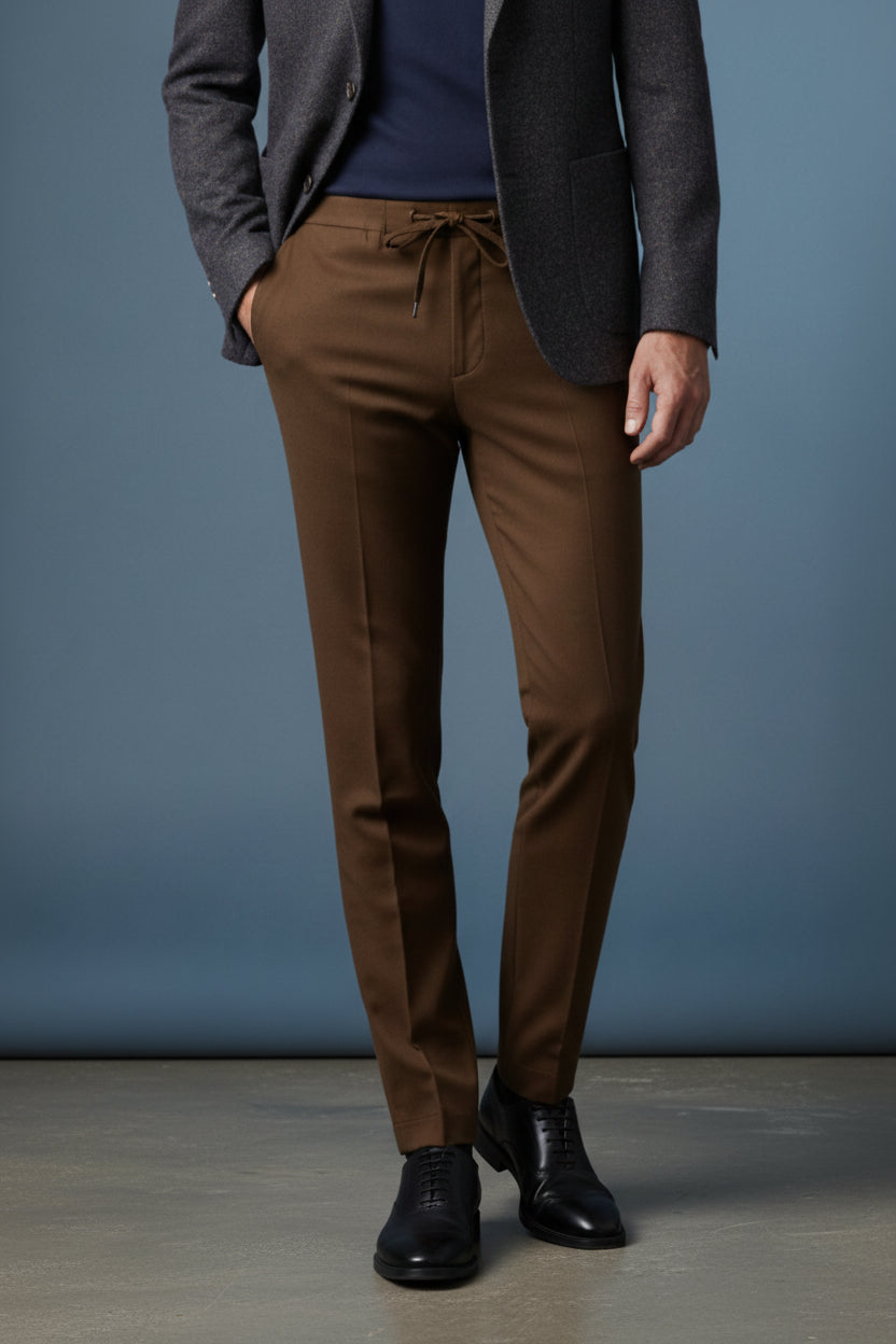 Modern Slim Fit Italian-Cut Trousers