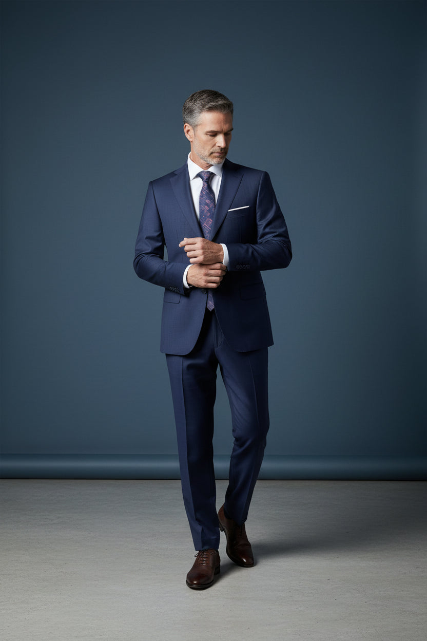 Vercini Imperial Navy Wool Suit