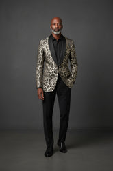 VERCINI ANIMAL PRINT PATTERN BLAZER