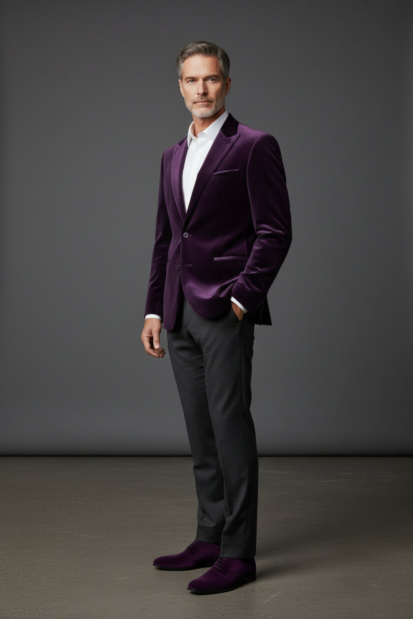 Vercini® Velvet Men's Blazer