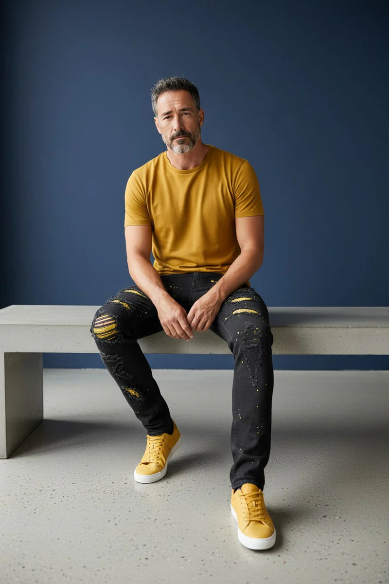 VERCINI Premium Denim Jeans V-18 - Modern Fit Men's Luxury Jeans