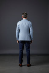 Sapphire Elegance Geometric Blazer