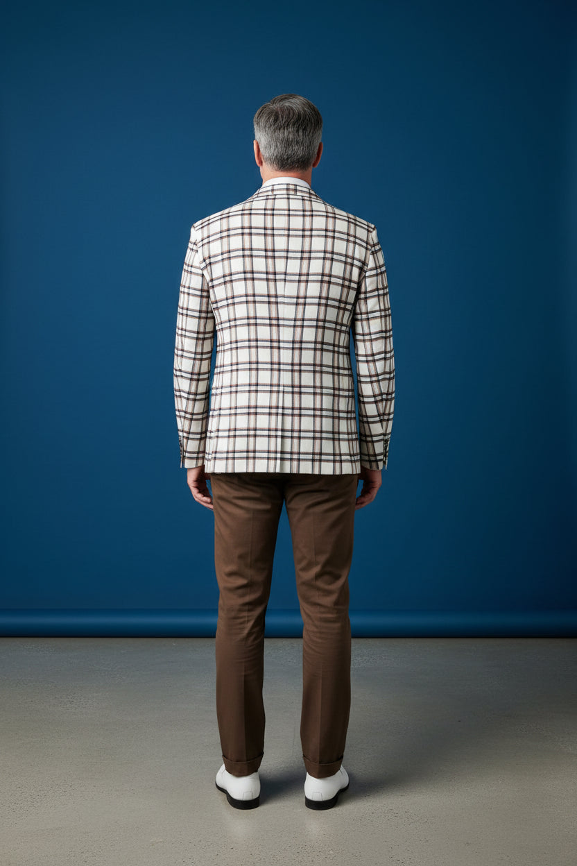 Plaid Pattern Sport Coat vercini