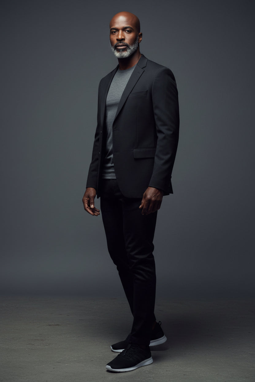 Navy Blue Tailored Sport Coat - Modern Fit