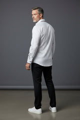 Premium White Dress Shirt with Contrast Cuffs