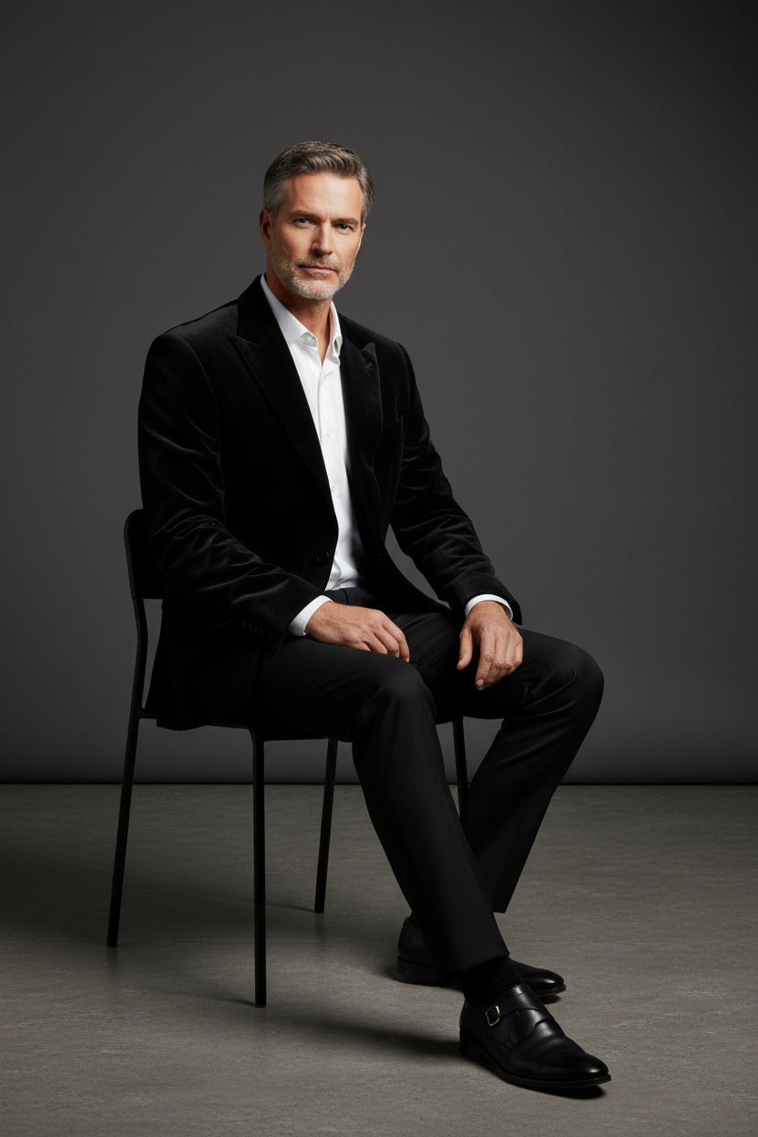 Vercini® Velvet Men's Blazer