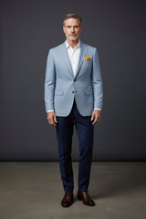 Sapphire Elegance Geometric Blazer