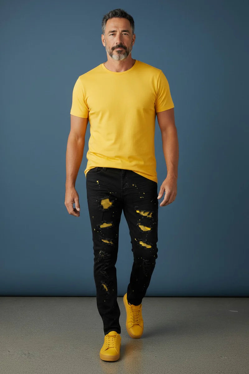 VERCINI Premium Denim Jeans V-18 - Modern Fit Men's Luxury Jeans