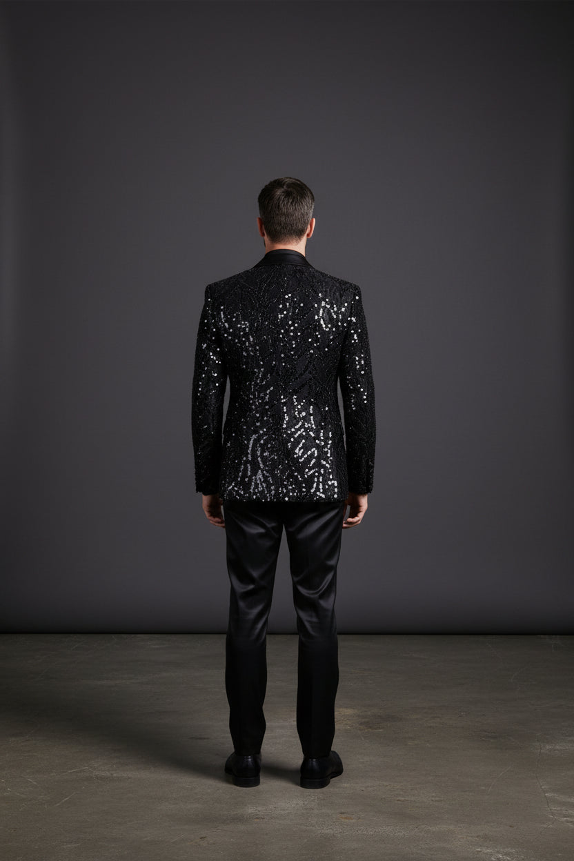 Collins Sequin Blazer - Luxury Embellished Formal Jacket