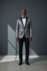 Men's Tuxedo Blazer with Jacquard Lining by Vercini