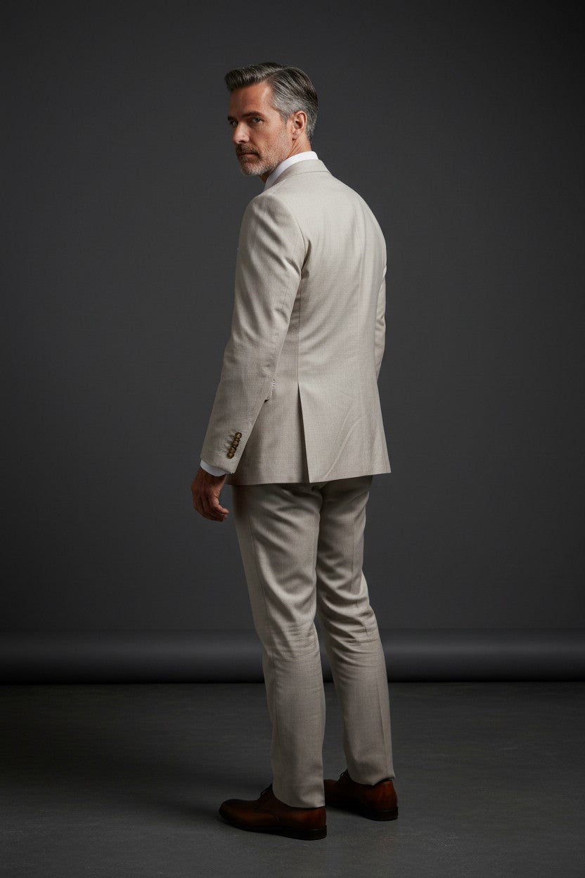 Vercini Santorini Ivory 3-Piece Suit
