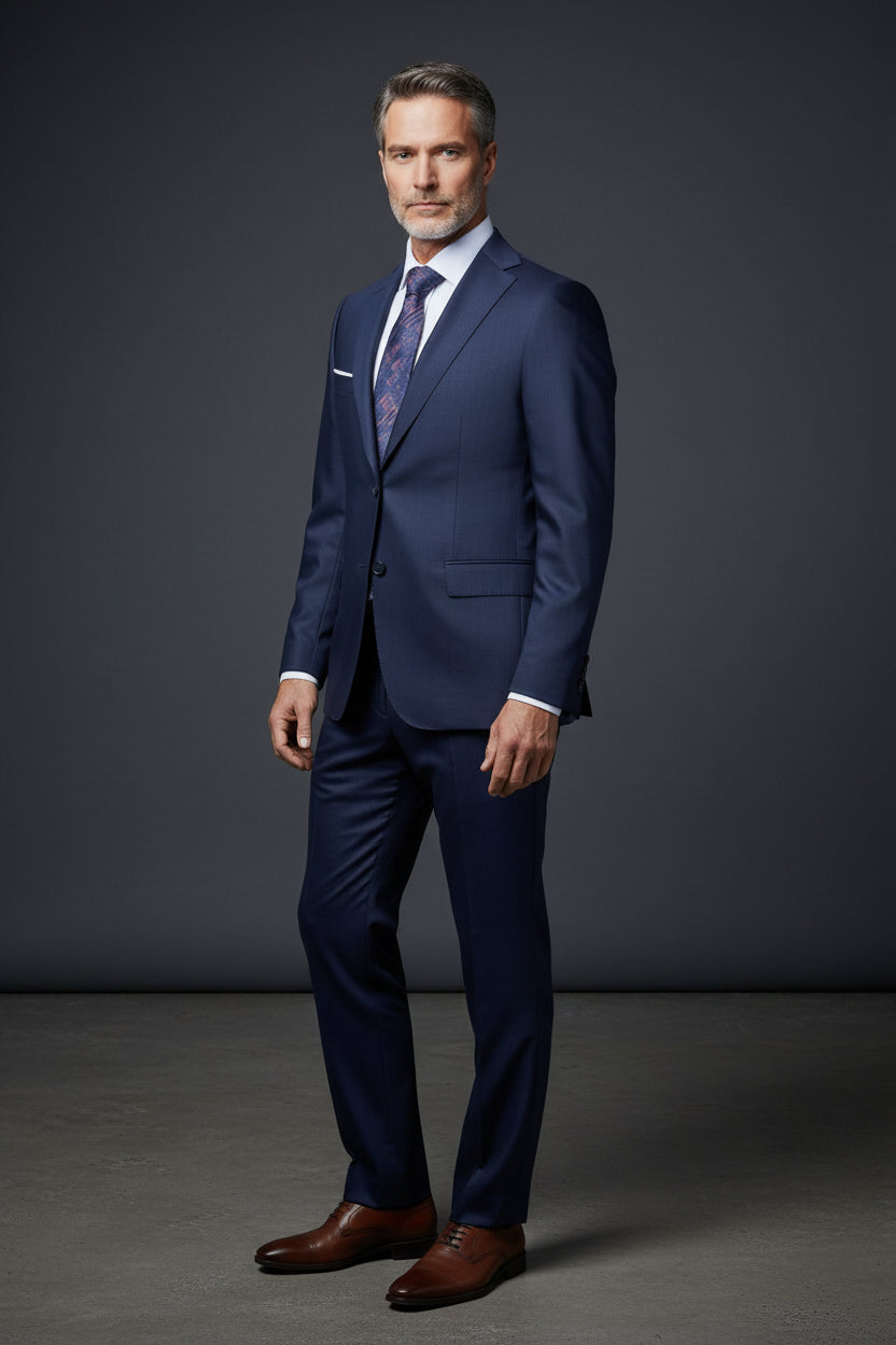 Vercini Imperial Navy Wool Suit