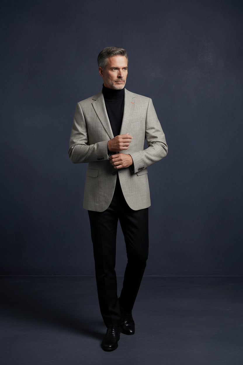 Modern Classic Taupe Wave Blazer