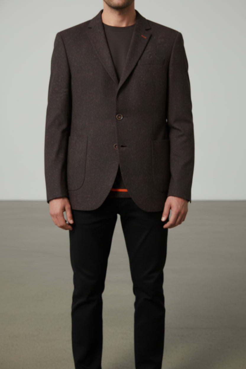 KNITED DECONSTRUCTED WOOL SPORT JACKET